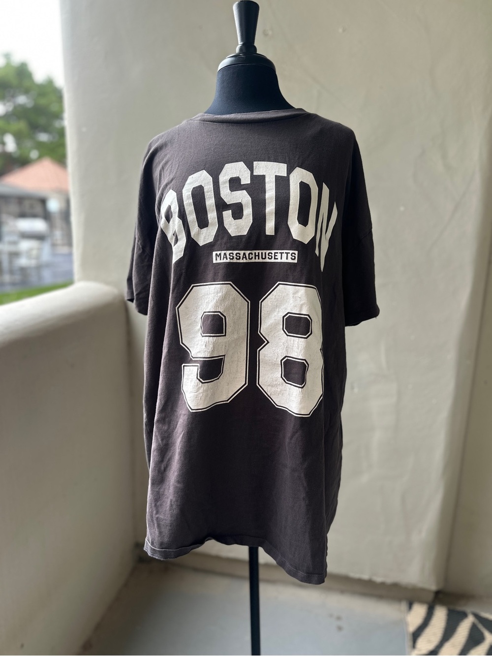 H&M Boston 98 Oversized Graphic Tee Size M